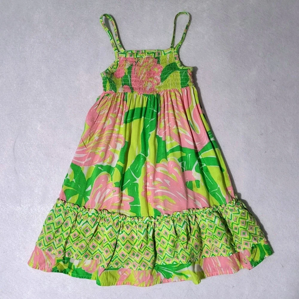 Lilly Pulitzer Smocked Dress 18 Months Target 20thAnniversary Pink Green Floral